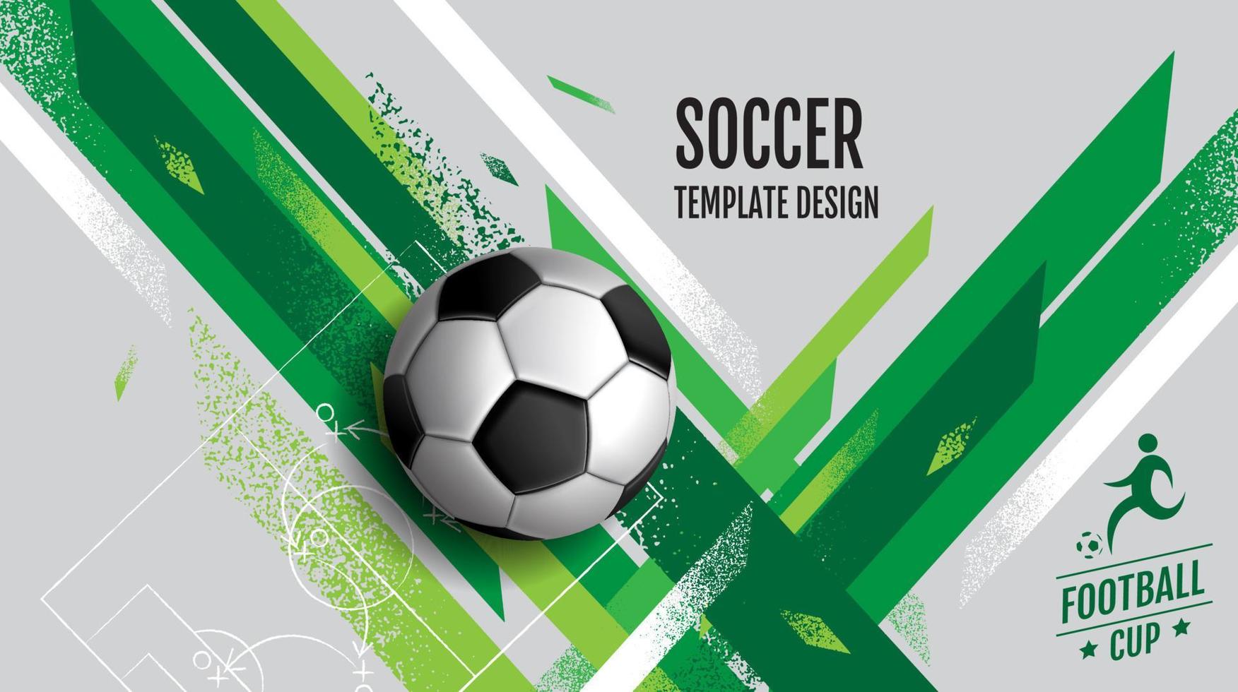 conception de modèle de football, bannière de football, conception de mise en page sportive, illustration vectorielle vecteur