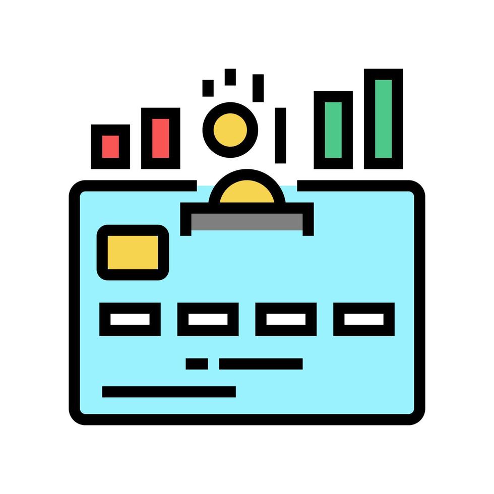illustration vectorielle d'icône de couleur de carte cumulative vecteur