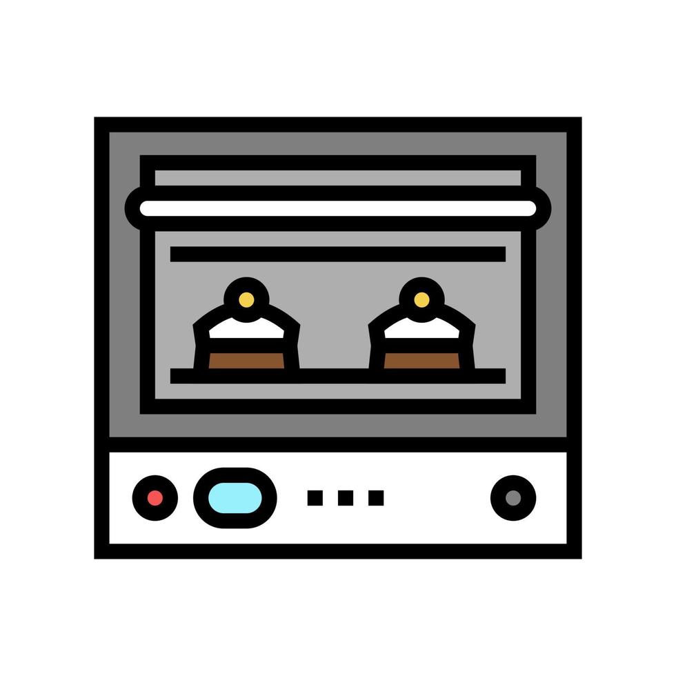 four, cuisson, dessert, couleur, icône, vecteur, illustration vecteur