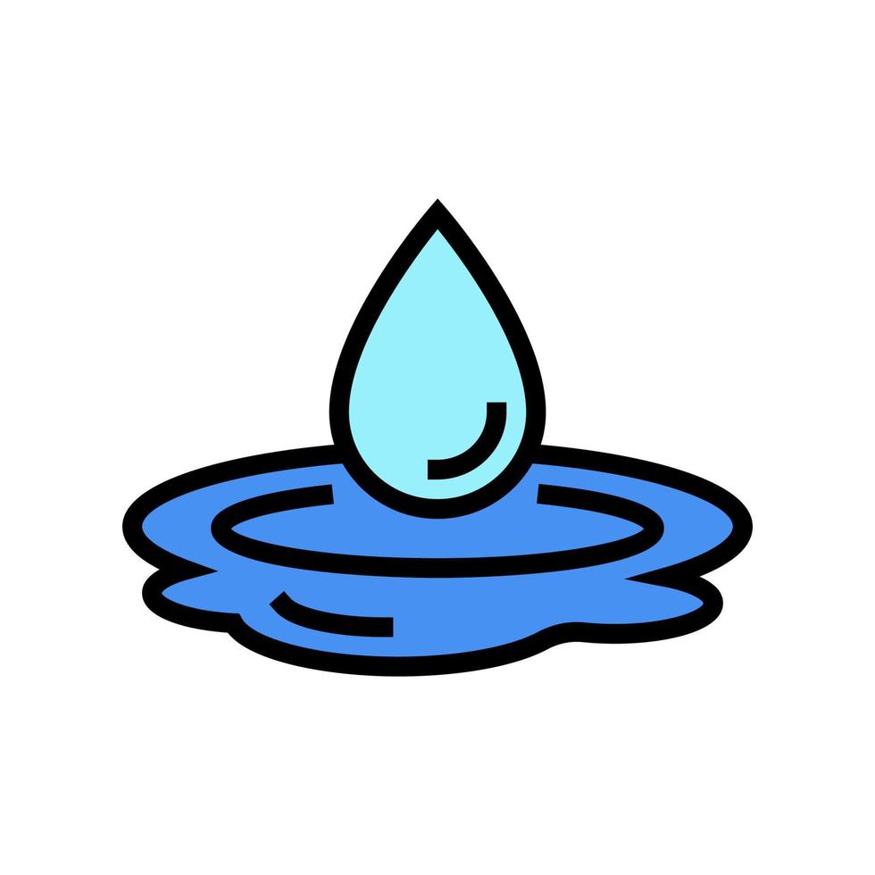 goutte d'eau couleur icône illustration vectorielle vecteur