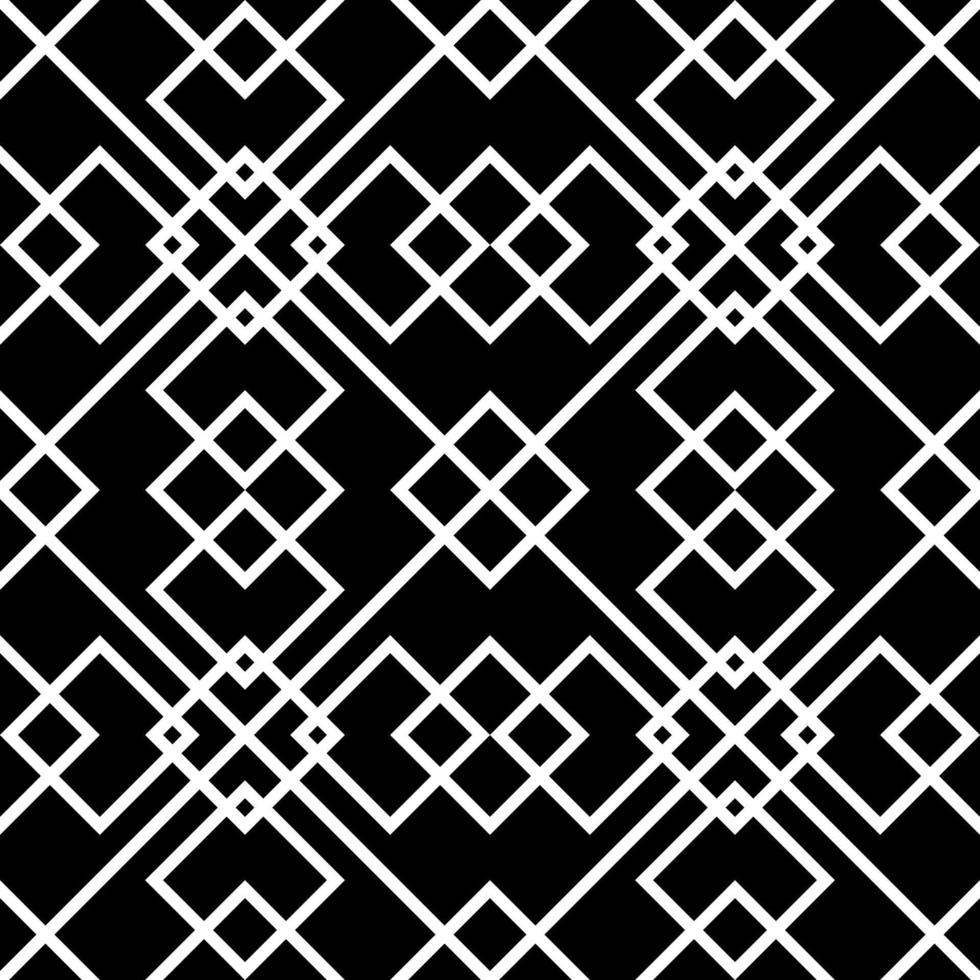 Motif de tissu bohème asiatique géométrique noir blanc vecteur