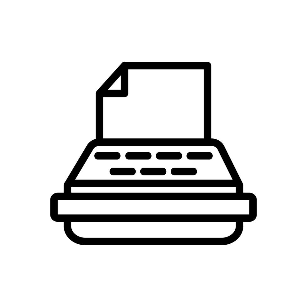 vecteur d'icône de machine à écrire. illustration de symbole de contour isolé