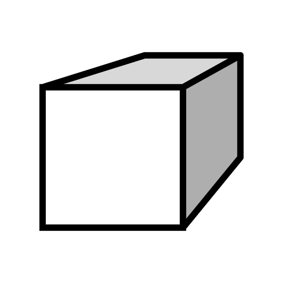 barre carrée profil métallique couleur icône illustration vectorielle vecteur