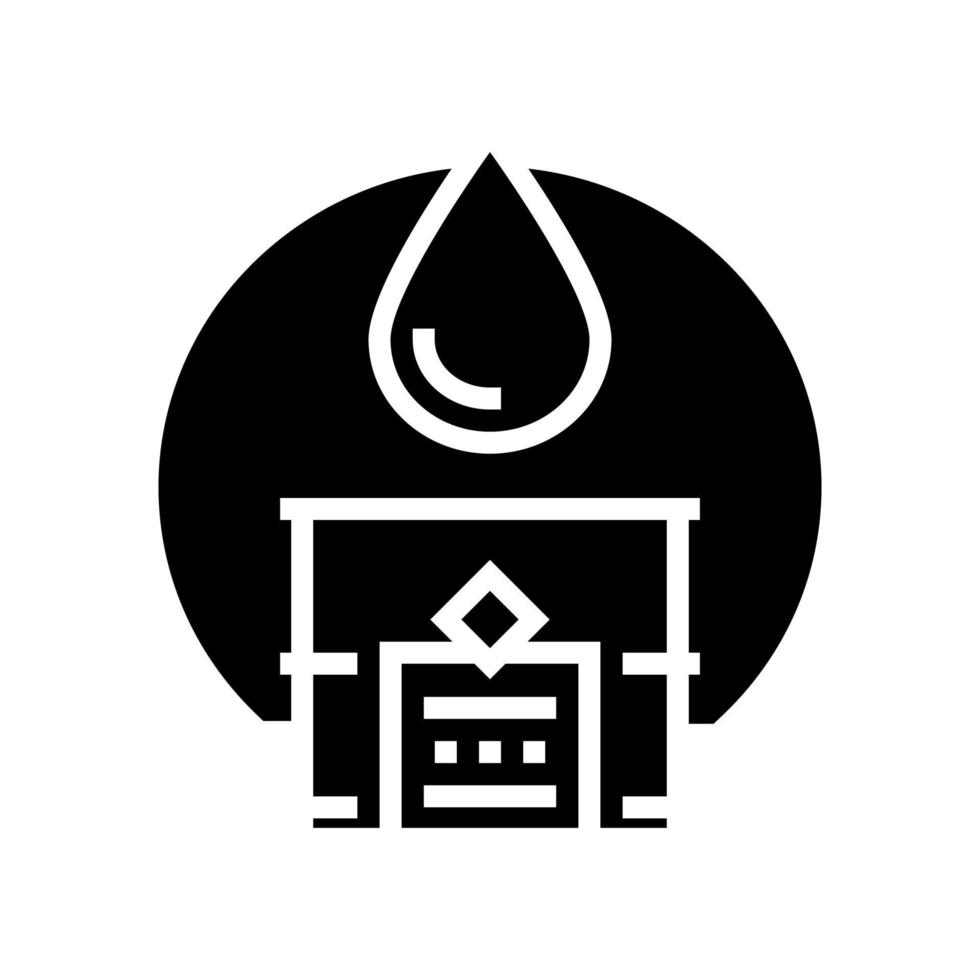 illustration vectorielle d'icône de glyphe de production d'huile industrielle vecteur