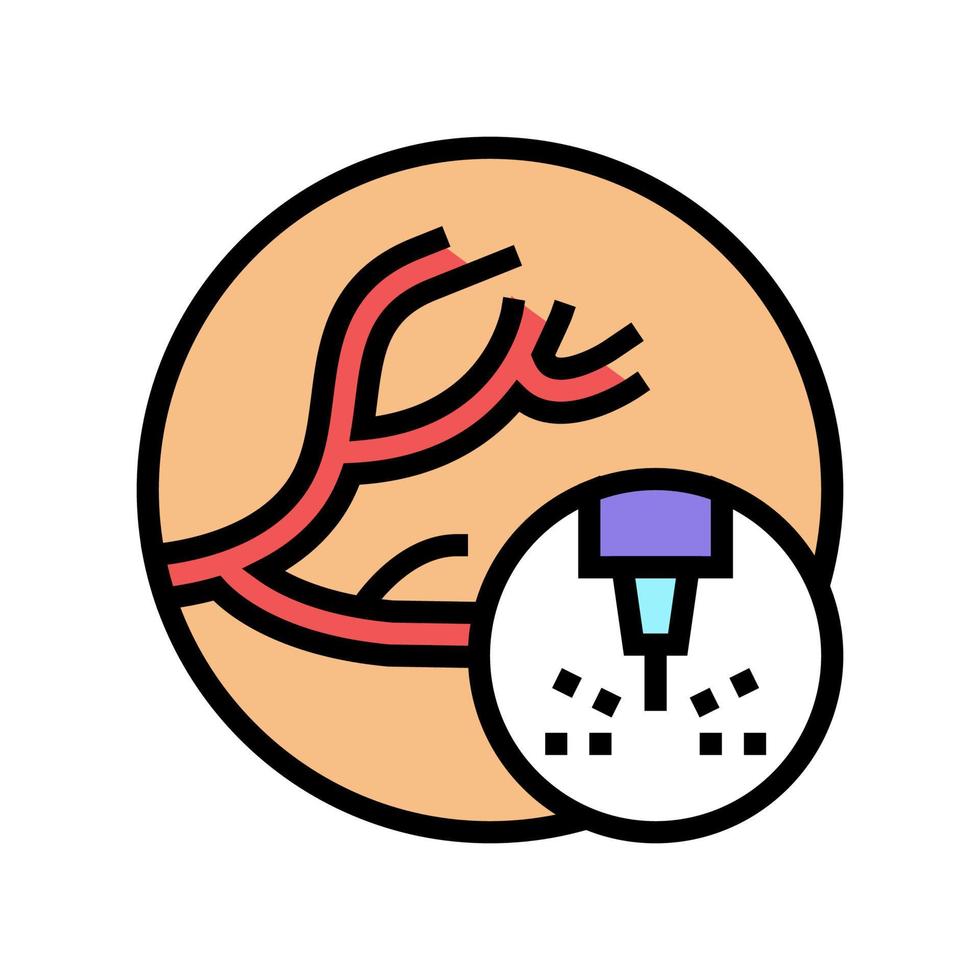 élimination des pathologies vasculaires couleur icône illustration vectorielle vecteur