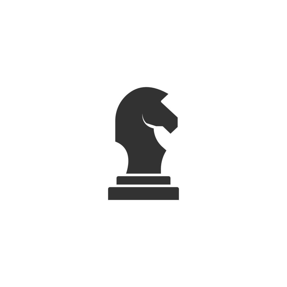 icône de vecteur d'échecs silhouette sur fond blanc