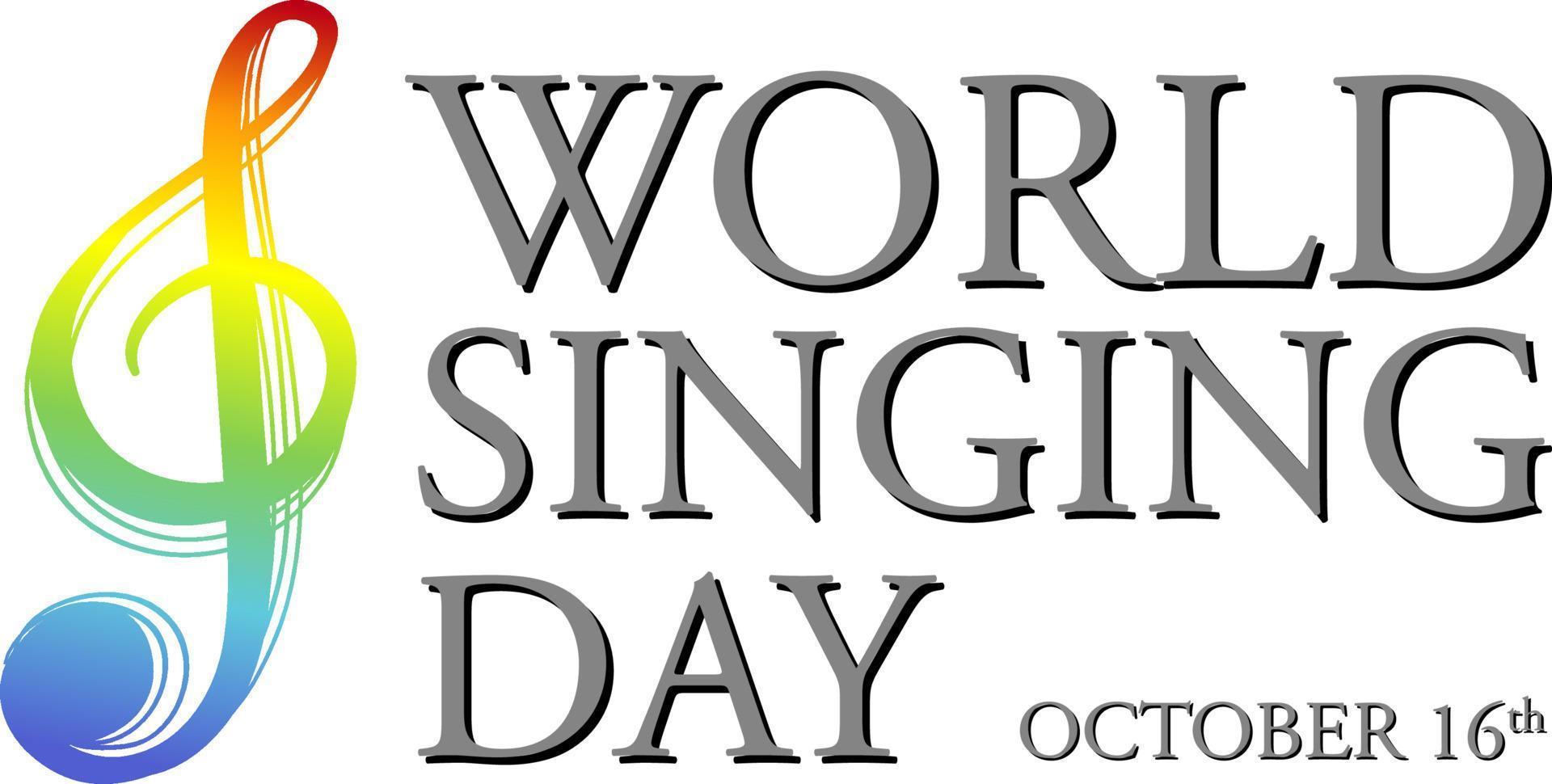 conception d'affiche de la journée mondiale du chant vecteur