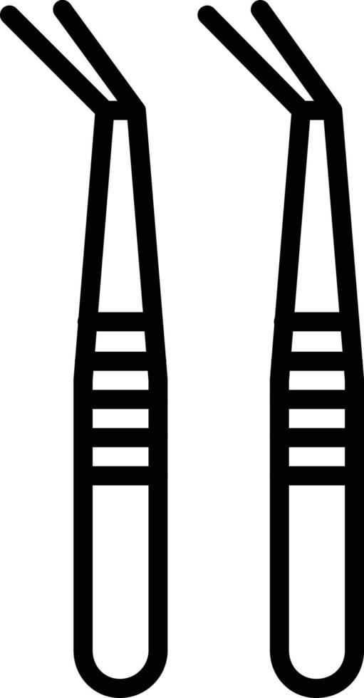 icône de ligne d'outil dentaire vecteur