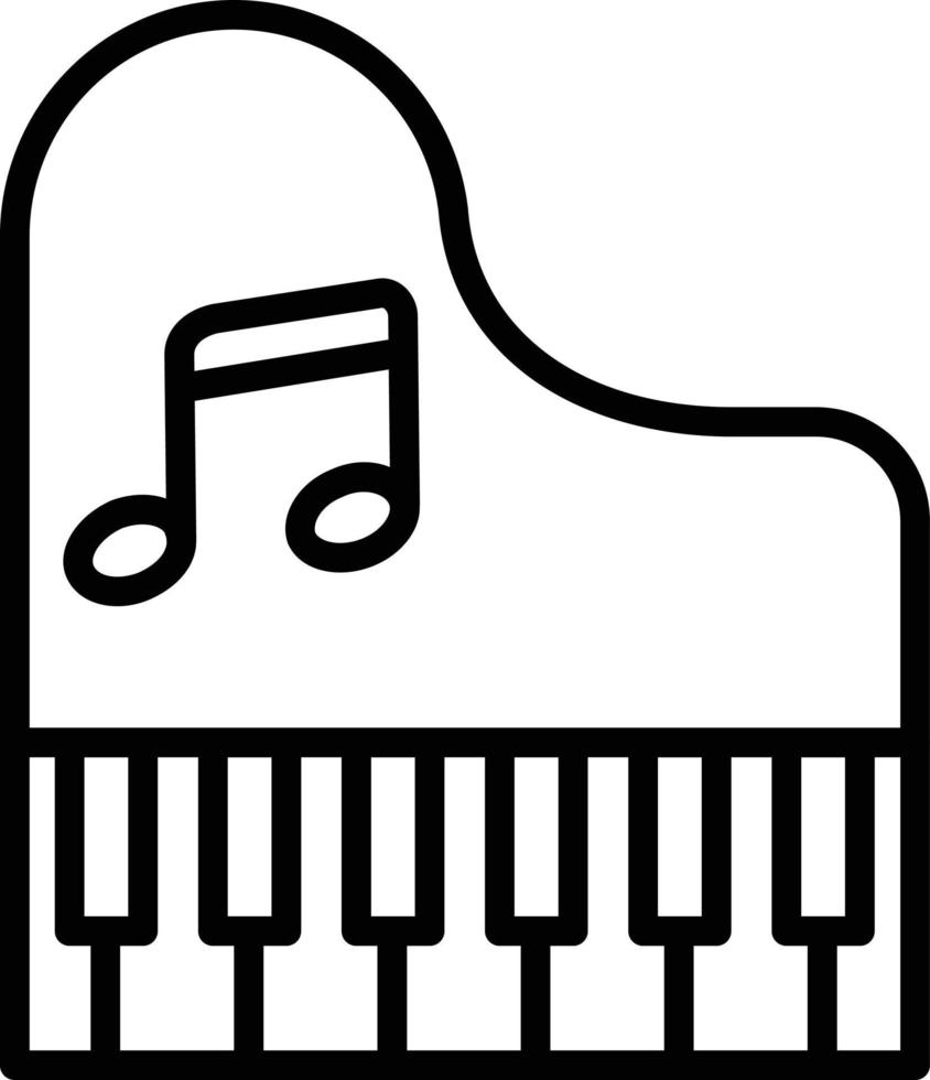 icône de ligne de piano vecteur
