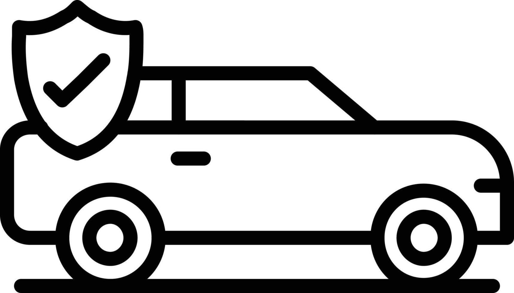 icône de ligne d'assurance automobile vecteur