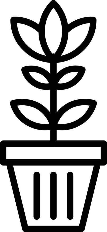 icône de ligne de ligne de plante vecteur