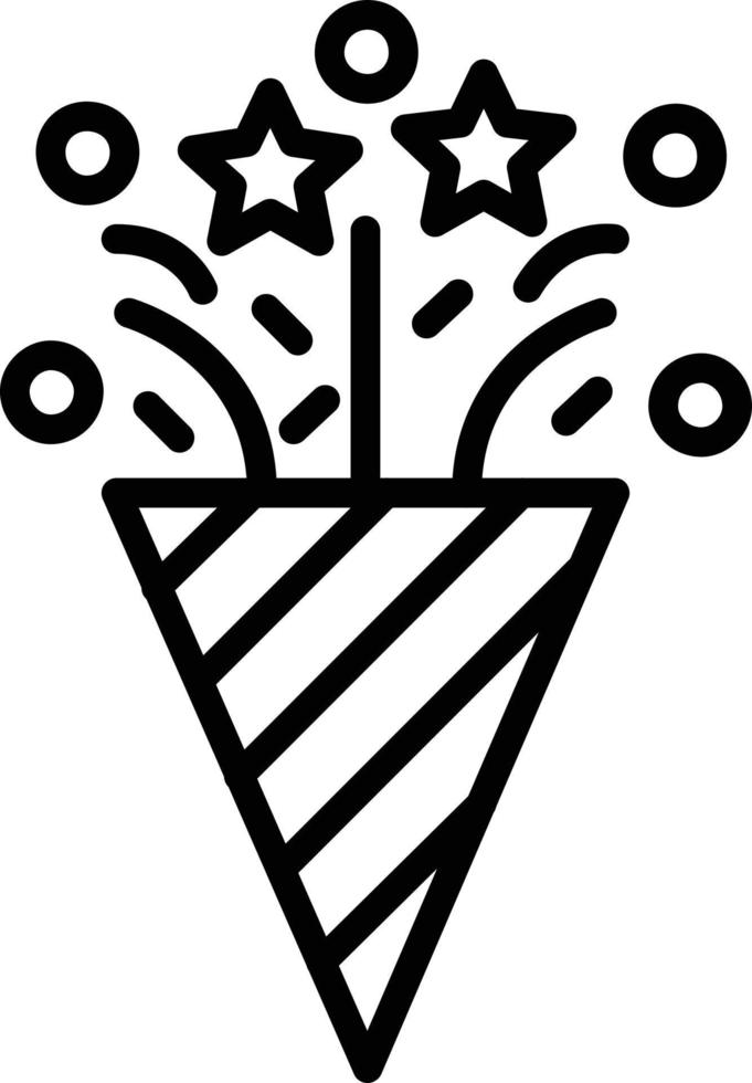 icône de ligne de confettiline vecteur