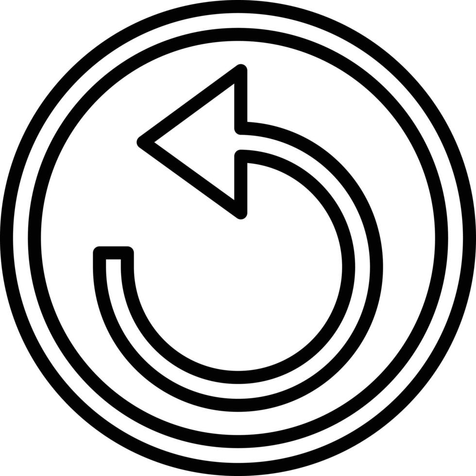 icône de ligne de flèche de rechargement vecteur