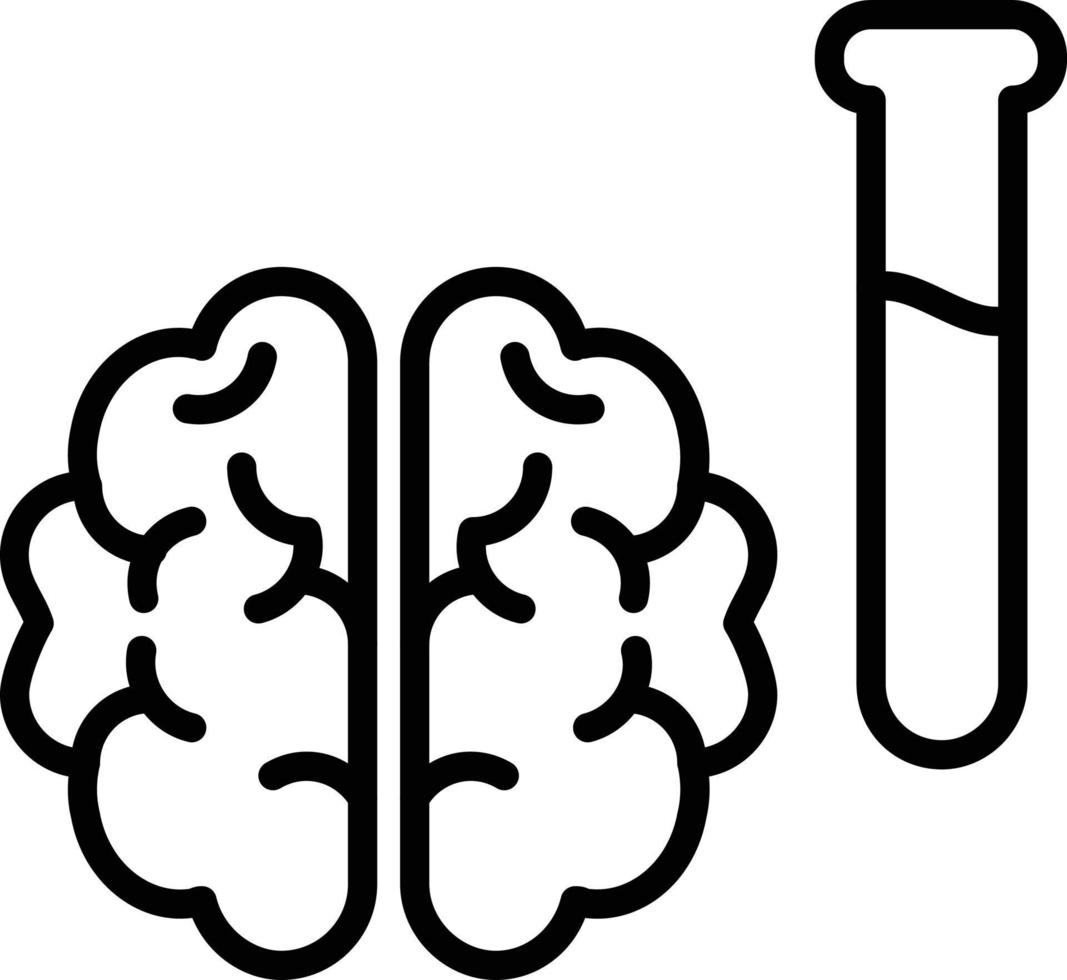 icône de ligne de cerveau vecteur