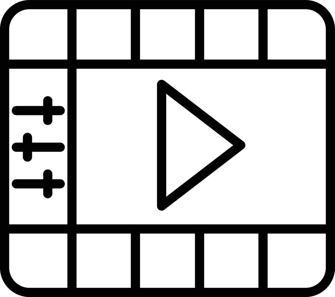 icône de ligne de l'éditeur vidéo vecteur