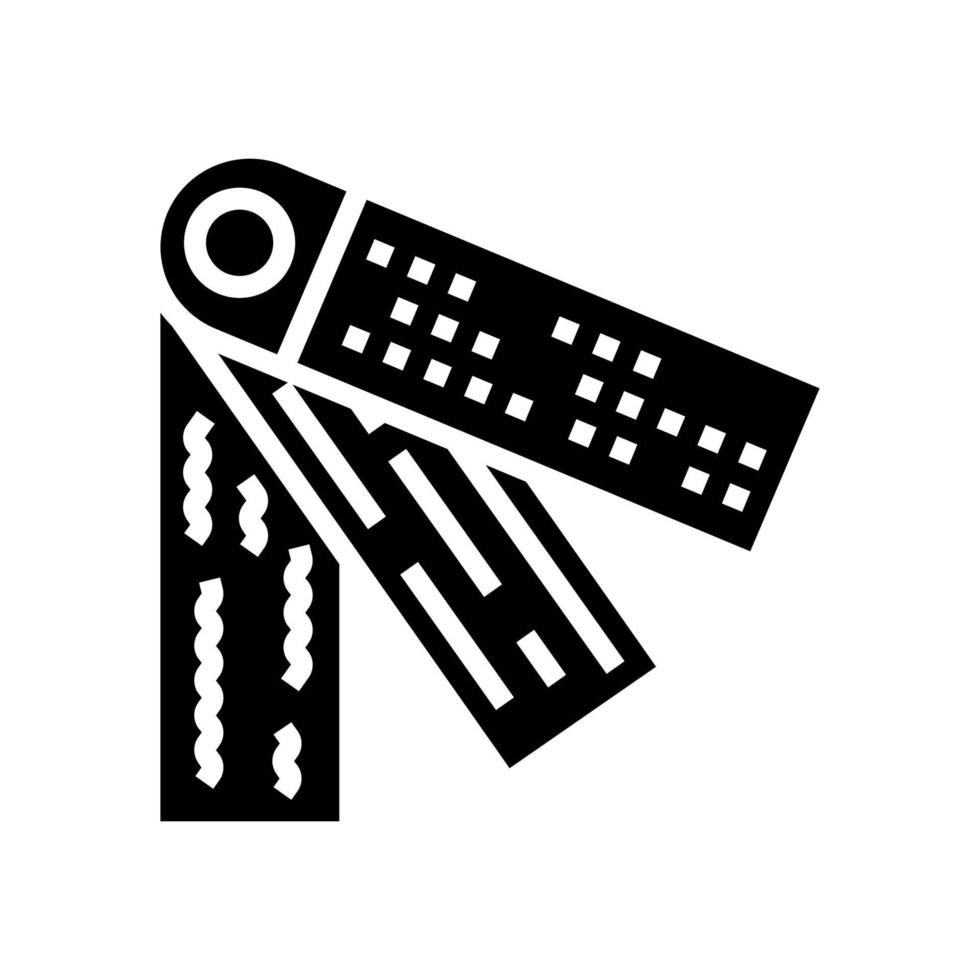 exemples textiles draperie boutique glyphe icône illustration vectorielle vecteur