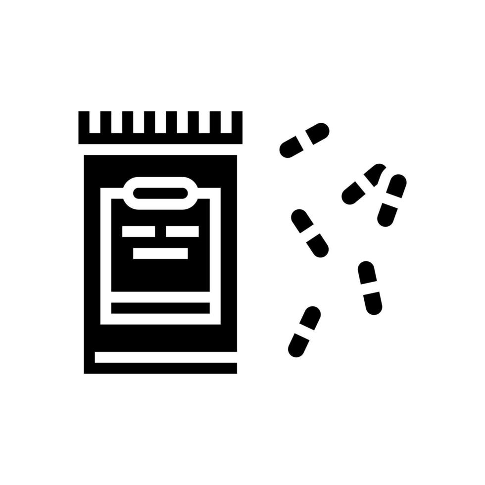 pilules de médicaments d'anesthésie et illustration vectorielle d'icône de glyphe de conteneur vecteur