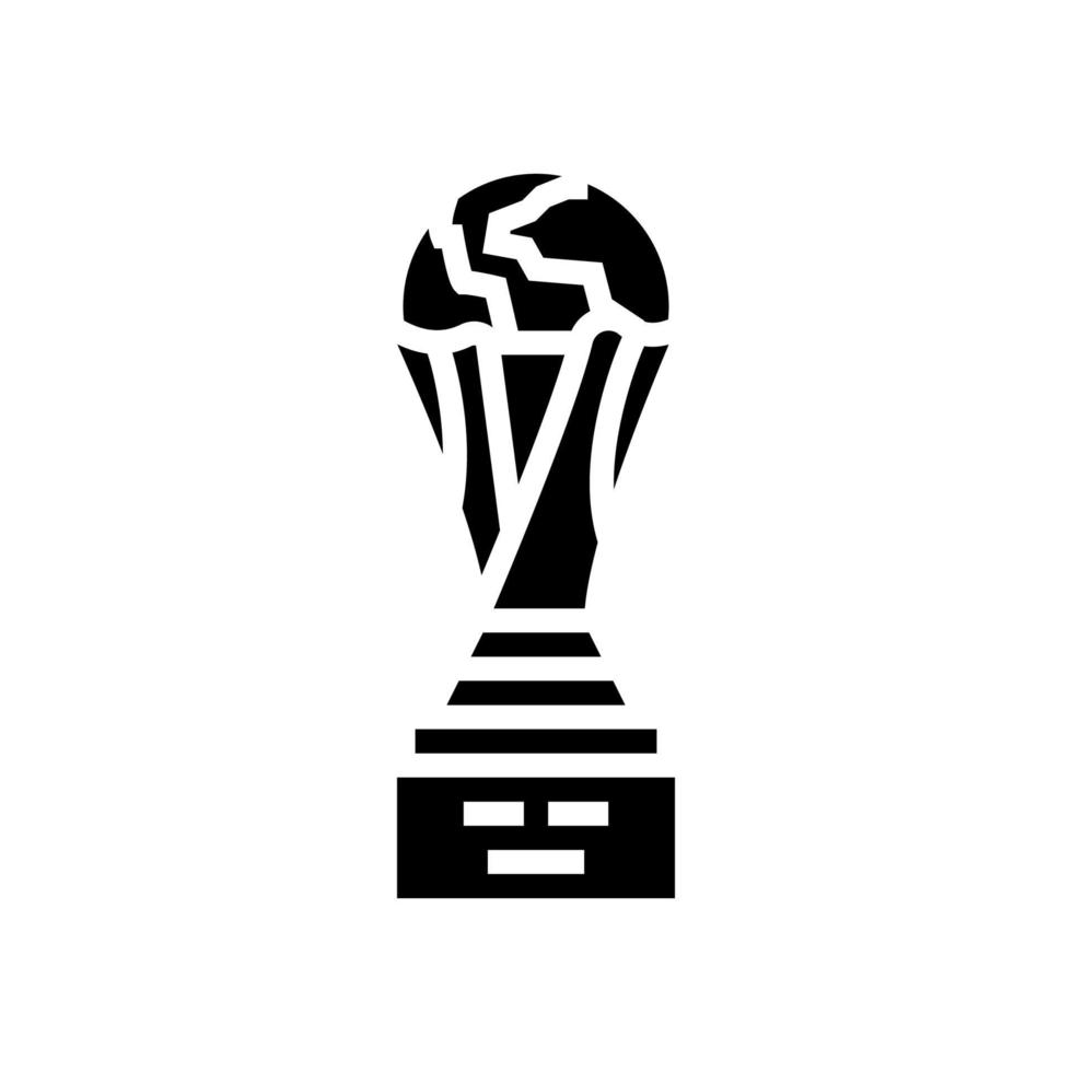 illustration vectorielle d'icône de glyphe de championnat de football de récompense de coupe vecteur