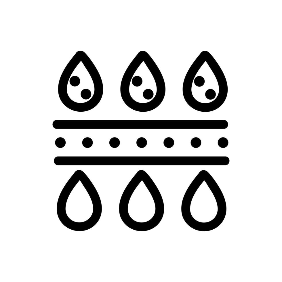 vecteur d'icône de schéma de traitement de l'eau. illustration de symbole de contour isolé