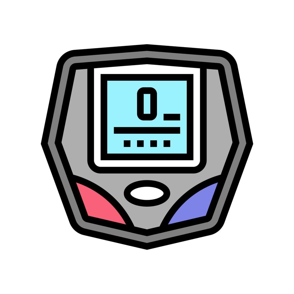 Illustration vectorielle de l'icône de couleur de l'appareil de vélo cyclomètre vecteur