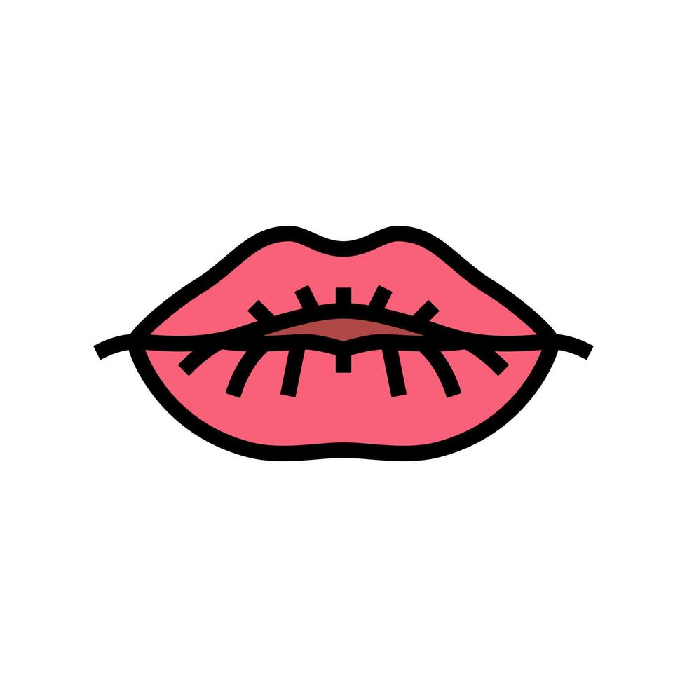 illustration vectorielle de lèvre visage couleur icône vecteur