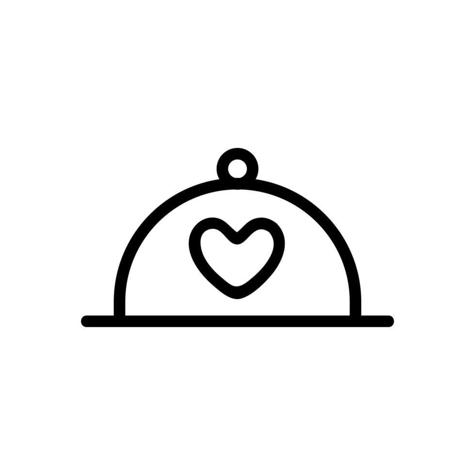 vecteur d'icône de dîner romantique. illustration de symbole de contour isolé