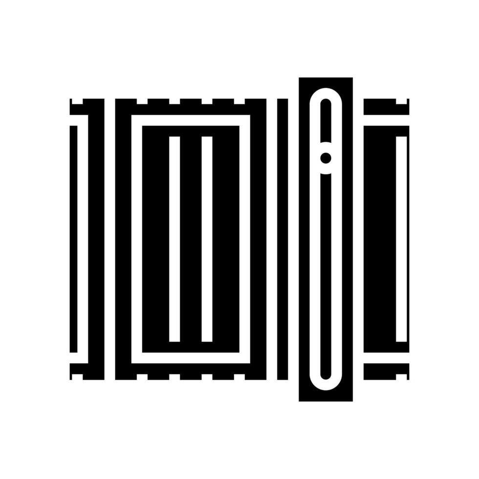illustration vectorielle d'icône de glyphe d'équipement d'usine de fabrication de verre vecteur