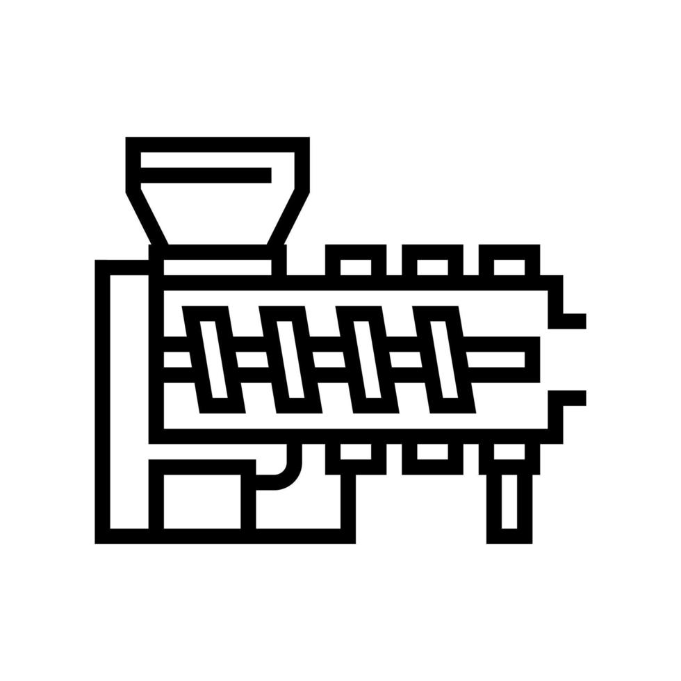 extrusion thermofusible ligne de production pharmaceutique icône illustration vectorielle vecteur