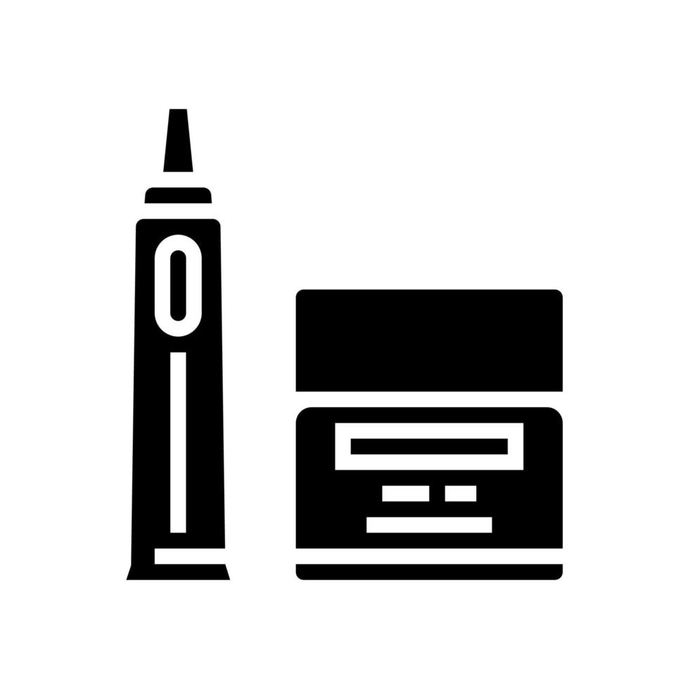crème matifiante glyphe icône illustration vectorielle vecteur