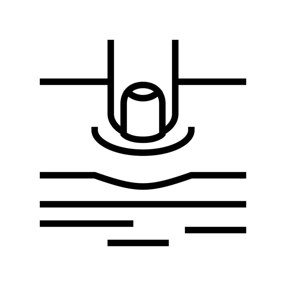 œdème piquant sur l'illustration vectorielle de l'icône de la ligne de la jambe du patient vecteur