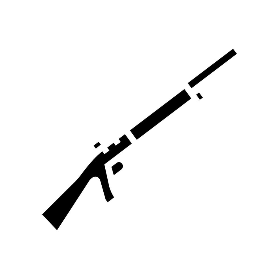 fusil de chasse arme glyphe icône illustration vectorielle vecteur