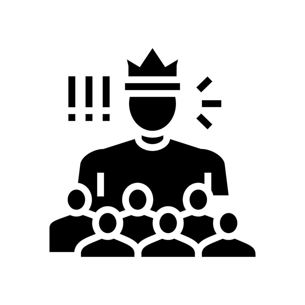 autorité personnes valeur glyphe icône illustration vectorielle vecteur