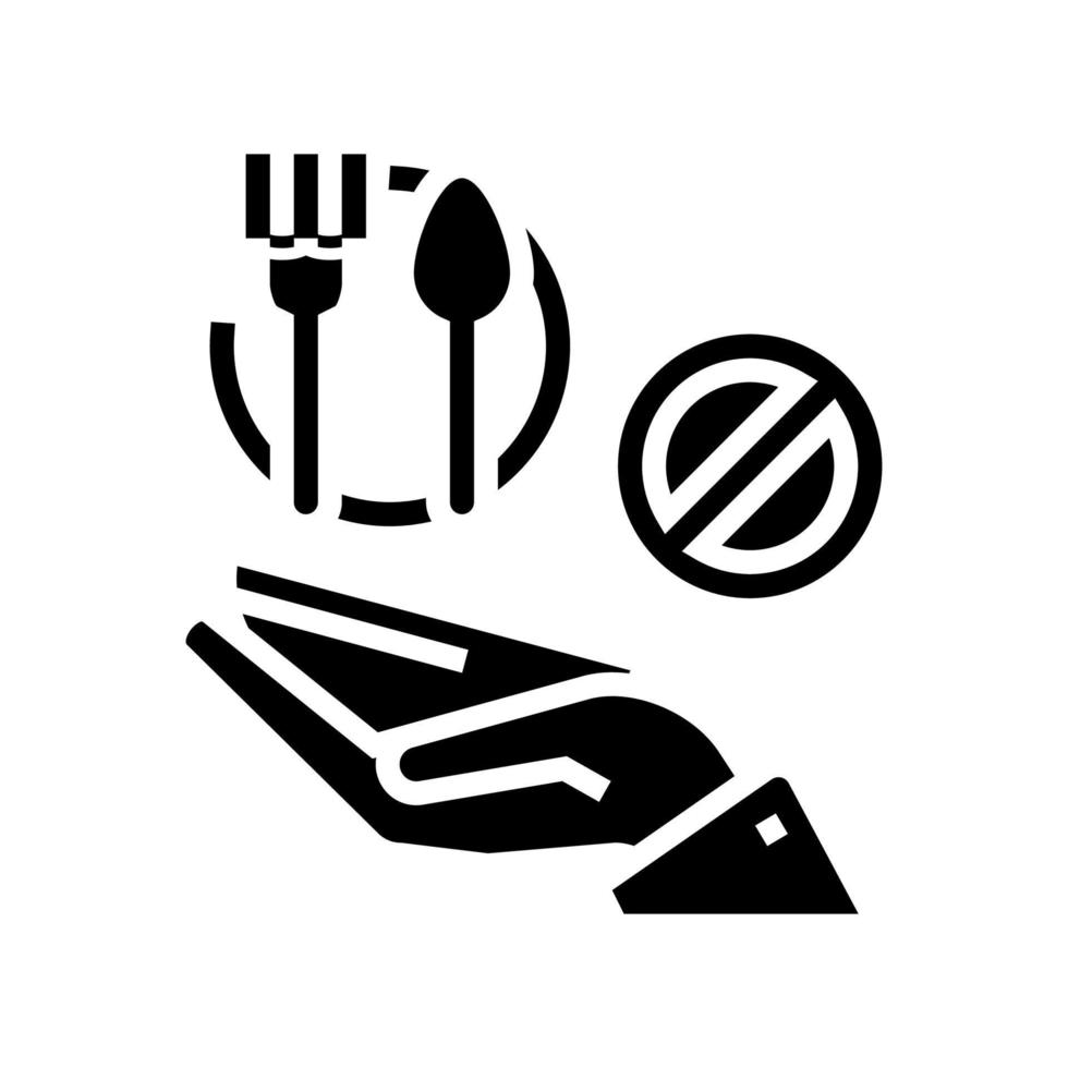 illustration vectorielle d'icône de glyphe de problème de pauvreté affamée vecteur