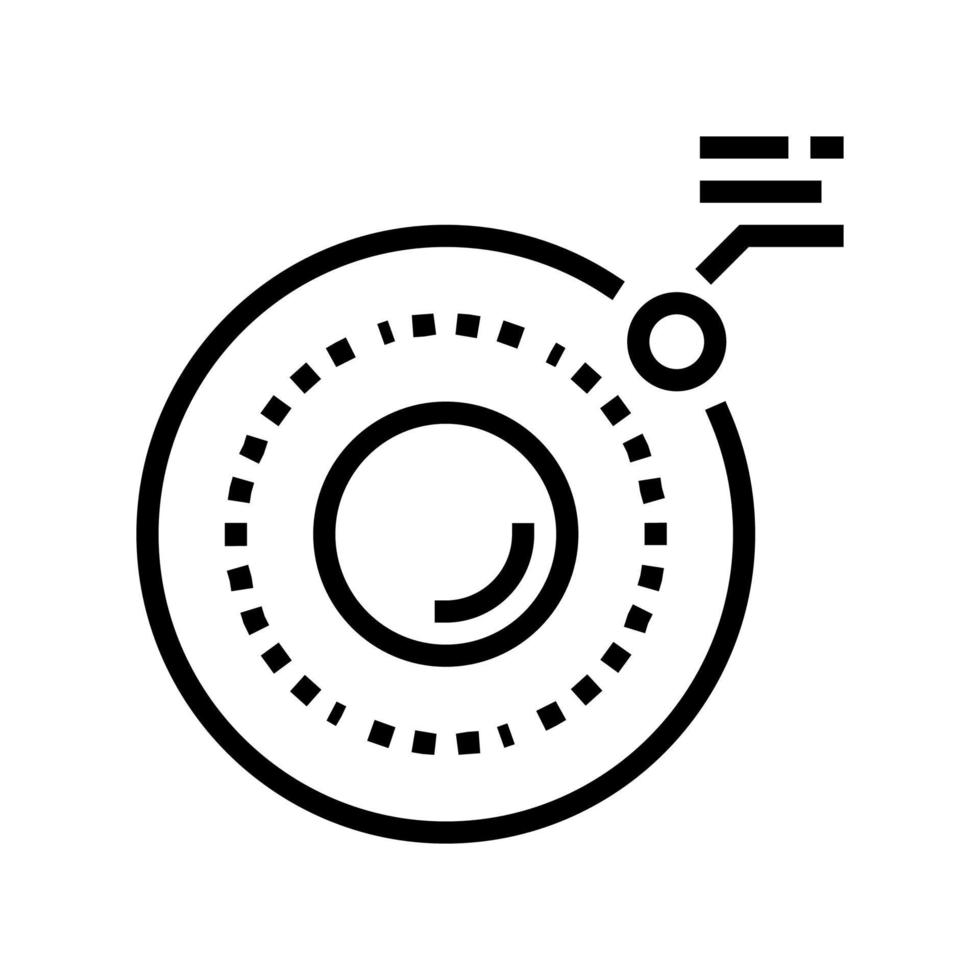 illustration vectorielle de l'icône de la ligne d'hydrogène physique vecteur