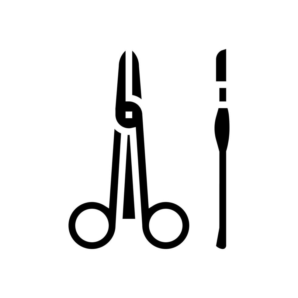 équipement chirurgie glyphe icône illustration vectorielle vecteur