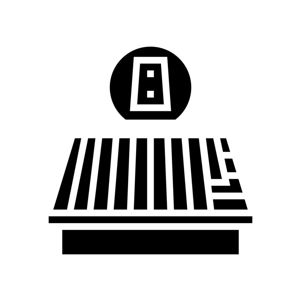 illustration vectorielle d'icône de glyphe de toit en métal vecteur