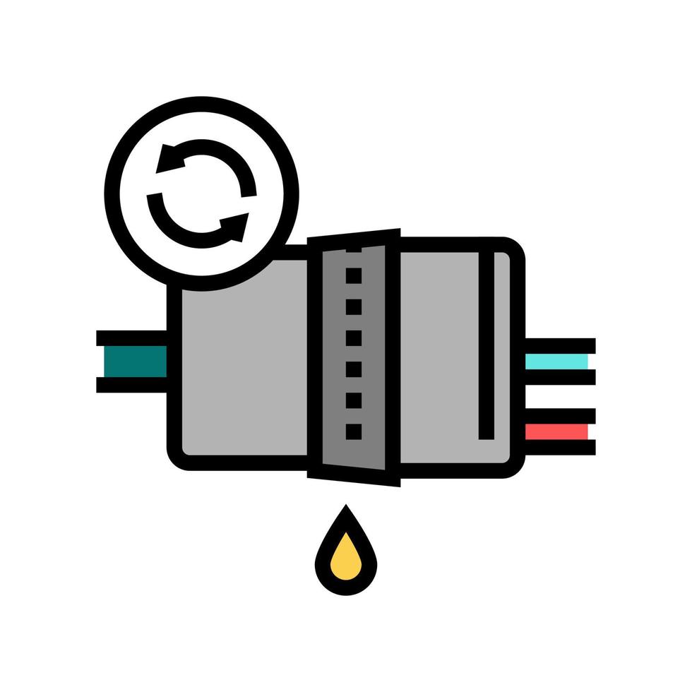 filtre à carburant remplacement couleur icône vecteur illustration isolée