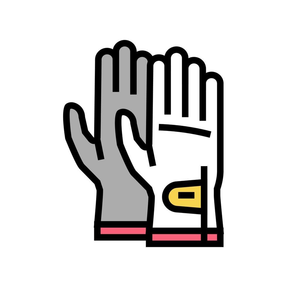 gants, joueur golf, accessoire, couleur, icône, vecteur, illustration vecteur