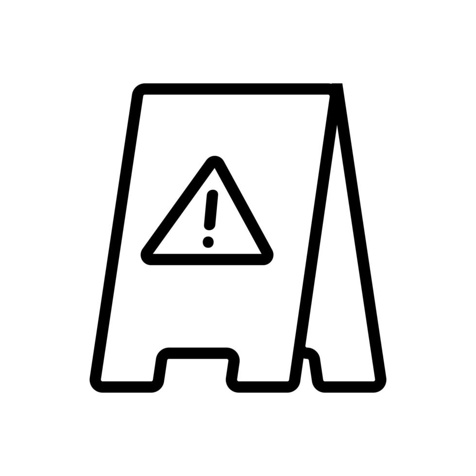 vecteur d'icône de sol glissant. illustration de symbole de contour isolé
