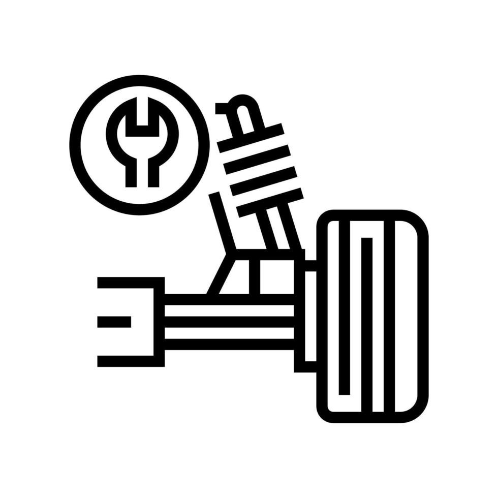 illustration vectorielle isolée de l'icône de la ligne de réparation du joint à rotule vecteur