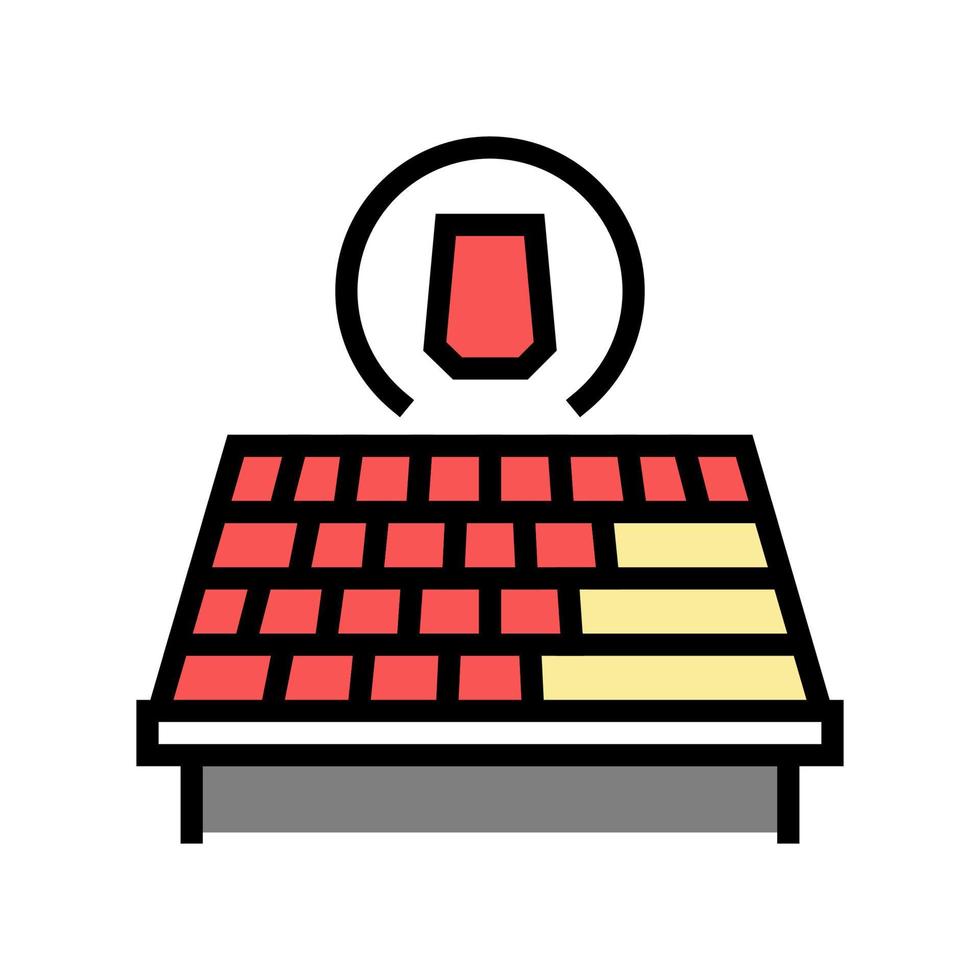 illustration vectorielle d'icône de couleur de toit de bardeaux d'asphalte vecteur