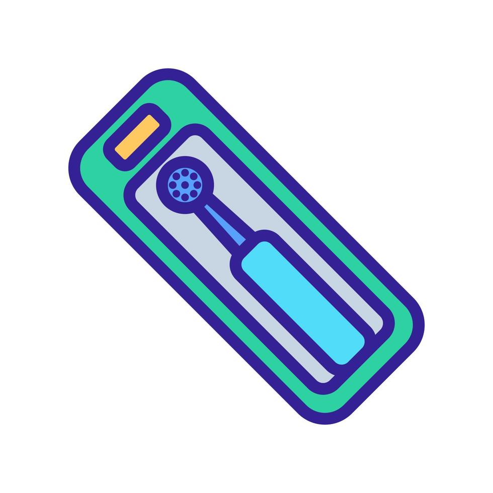 illustration vectorielle d'icône de brosse à dents électrique emballée vecteur