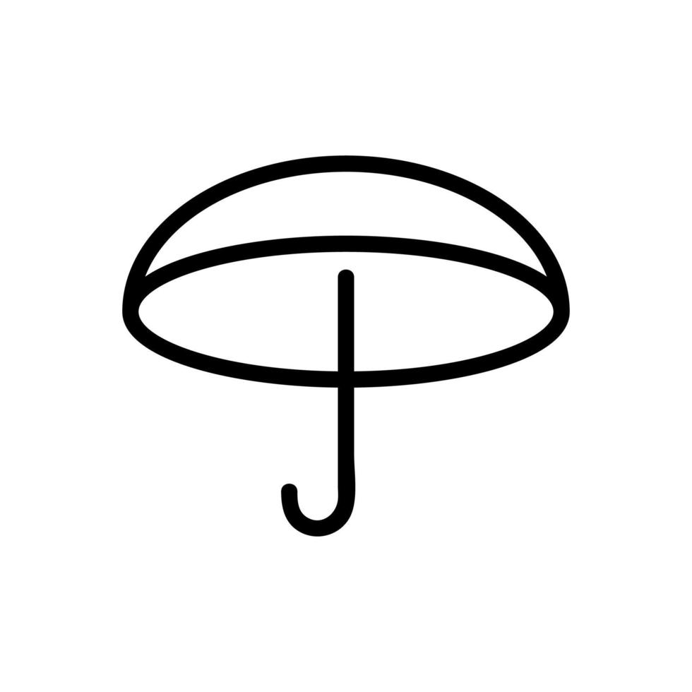 pluie parapluie icône vecteur contour illustration