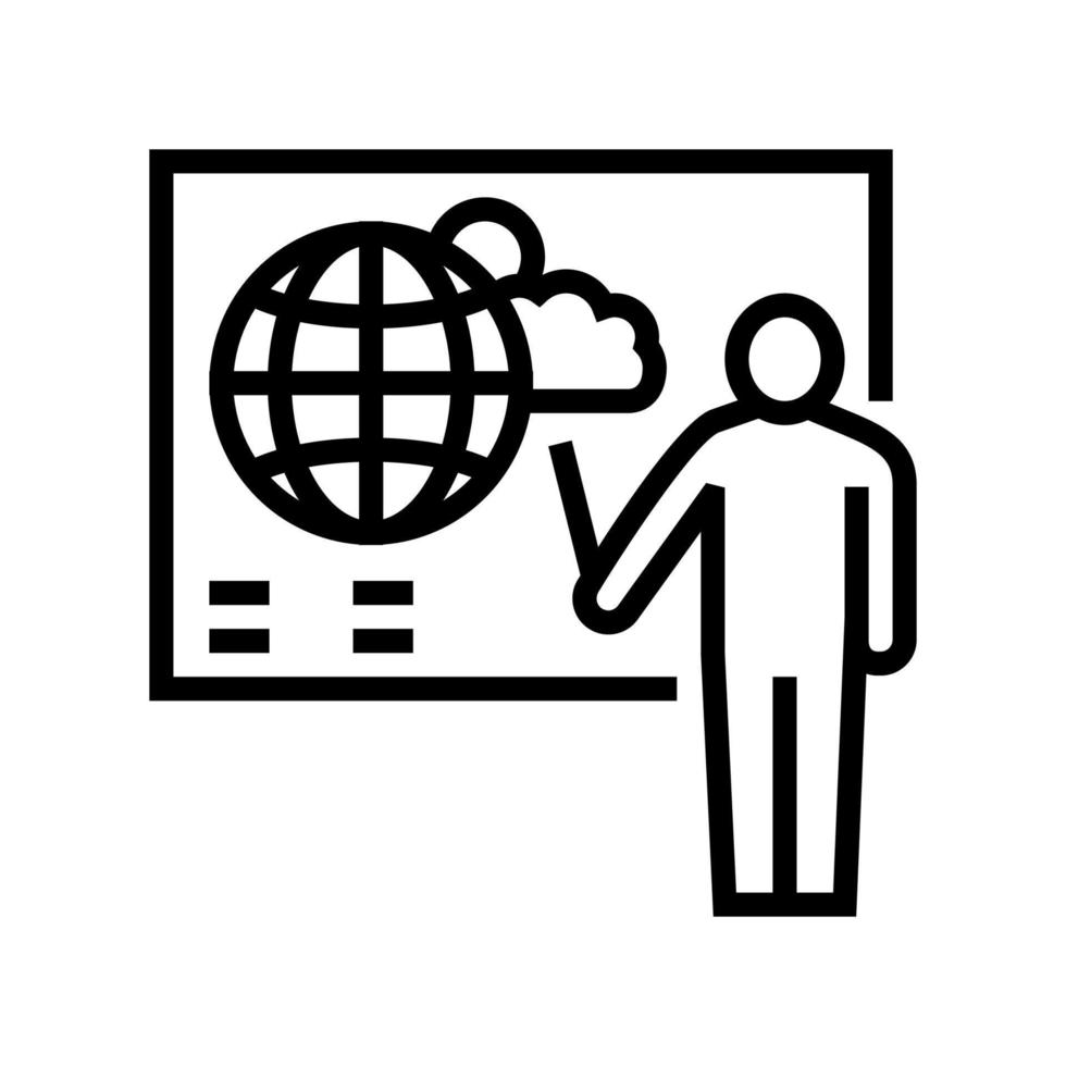 illustration vectorielle de l'icône de la ligne de prévisions météo vecteur