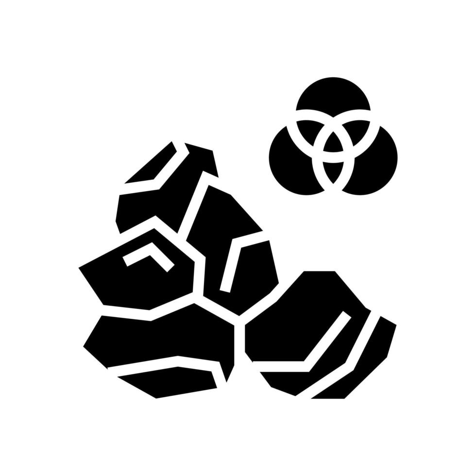 illustration vectorielle d'icône de glyphe de pierre minérale vecteur