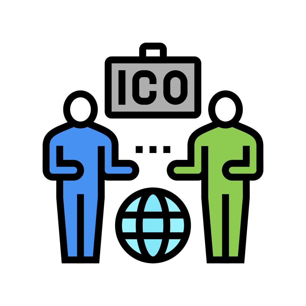 investisseurs ico couleur icône illustration vectorielle vecteur