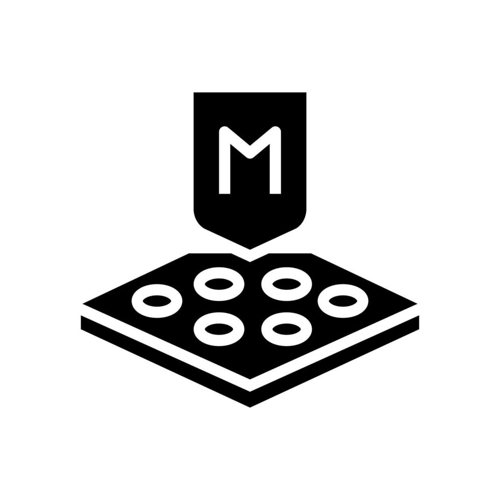propriétés des tissus membranaires icône glyphe illustration vectorielle vecteur