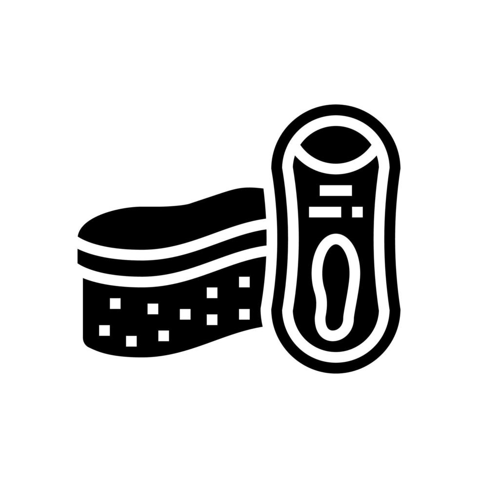 L'icône de la ligne d'entretien des chaussures éponges vector illustration
