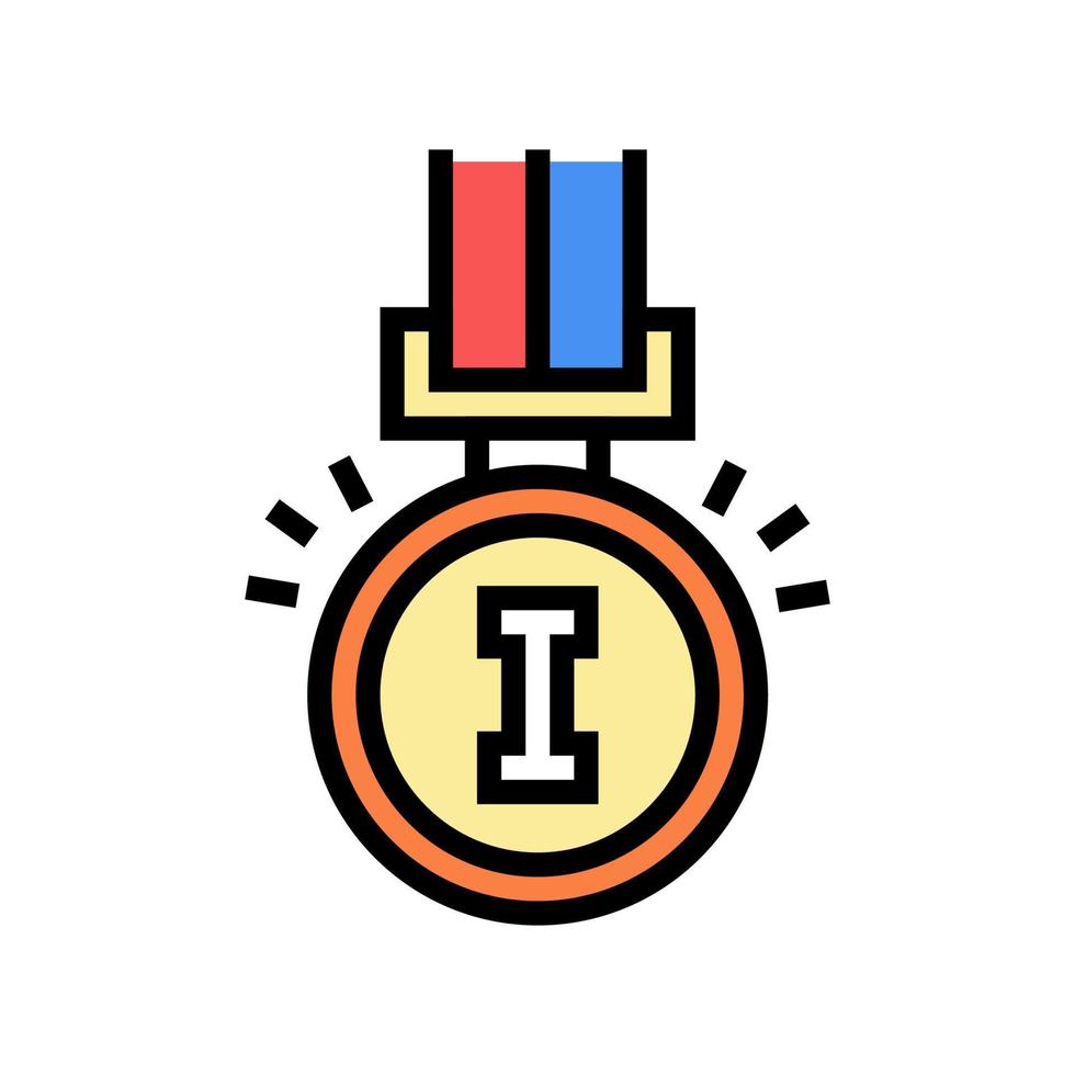 illustration vectorielle de l'icône de couleur du prix du champion vecteur