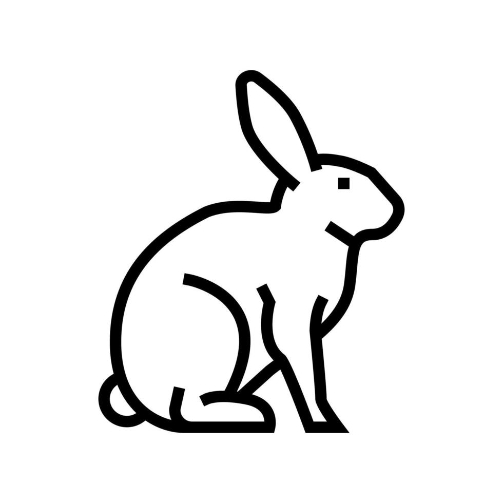 lapin animal ligne icône illustration vectorielle vecteur